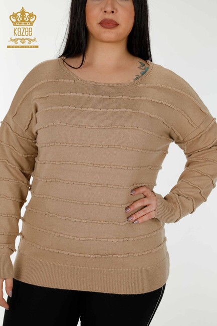 Women's Knitwear Basic Beige - 30169 | KAZEE - Thumbnail