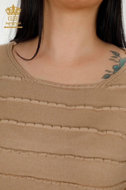 Women's Knitwear Basic Beige - 30169 | KAZEE - Thumbnail