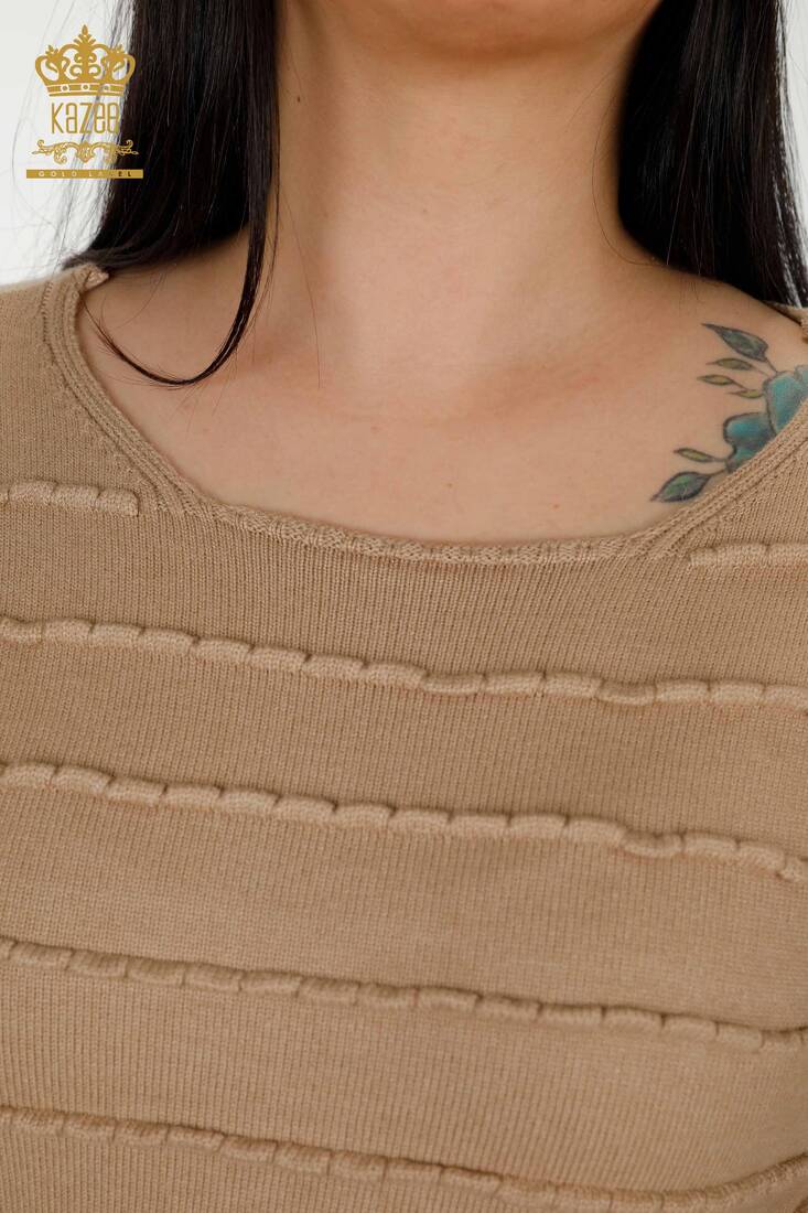 Women's Knitwear Basic Beige - 30169 | KAZEE