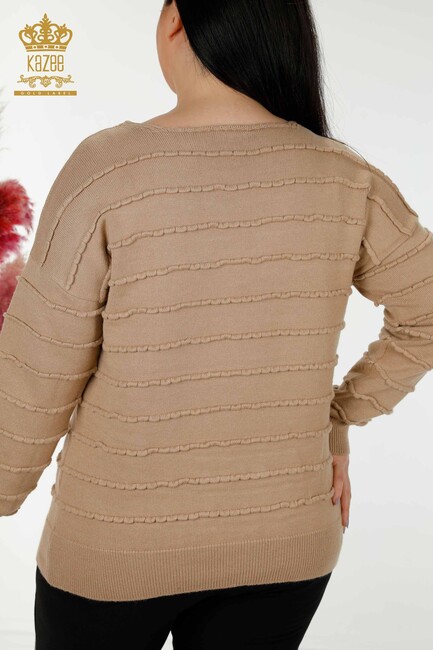 Women's Knitwear Basic Beige - 30169 | KAZEE - Thumbnail