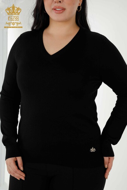 Women's Knitwear Basic Black - 30181 | KAZEE - Thumbnail