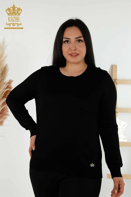 Women's Knitwear Basic Black - 30213 | KAZEE - Thumbnail