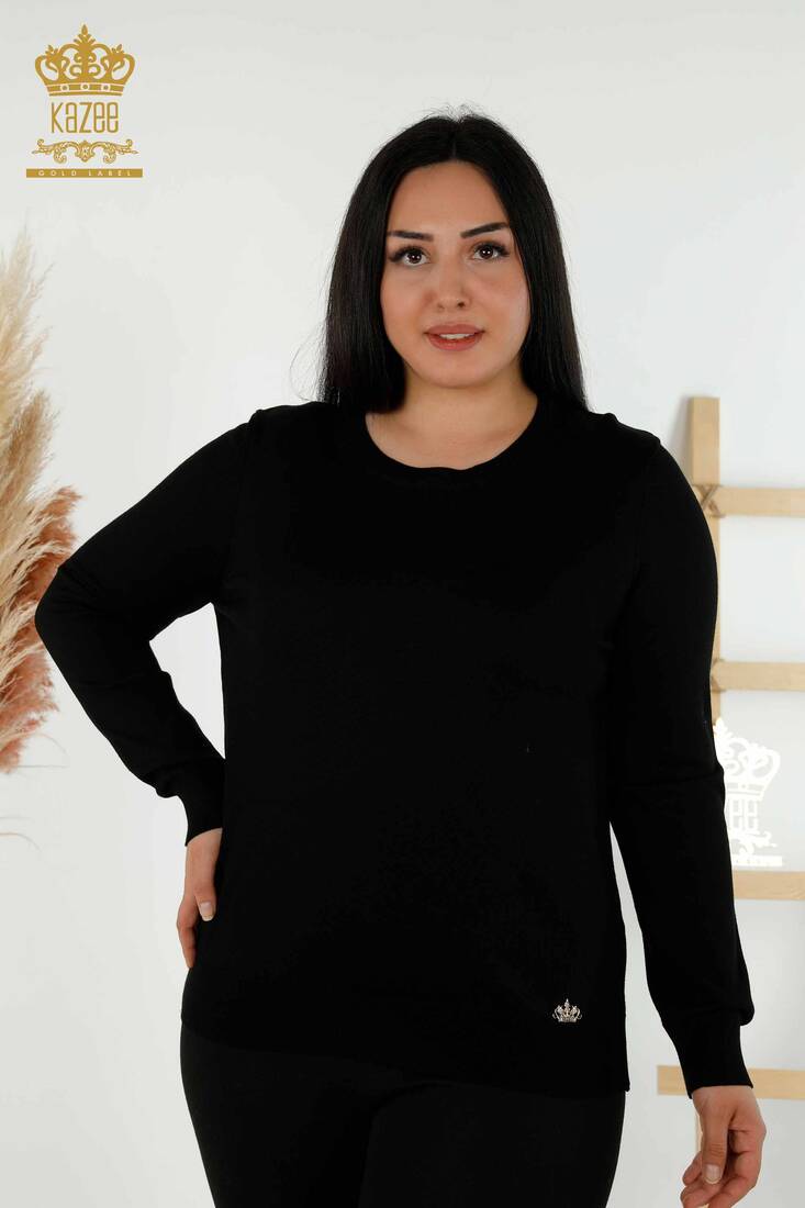 Women's Knitwear Basic Black - 30213 | KAZEE