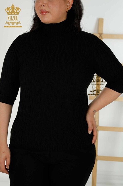 Women's Knitwear Basic Black - 30290 | KAZEE - Thumbnail