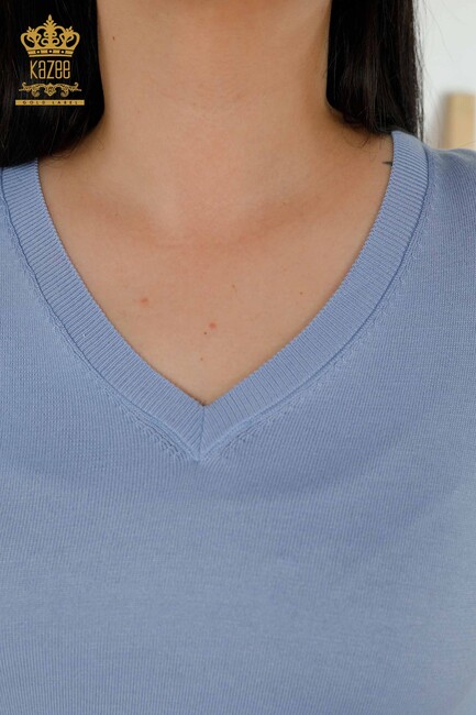 Women's Knitwear Basic Blue - 30181 | KAZEE - Thumbnail