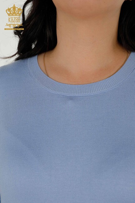 Women's Knitwear Basic Blue - 30213 | KAZEE - Thumbnail