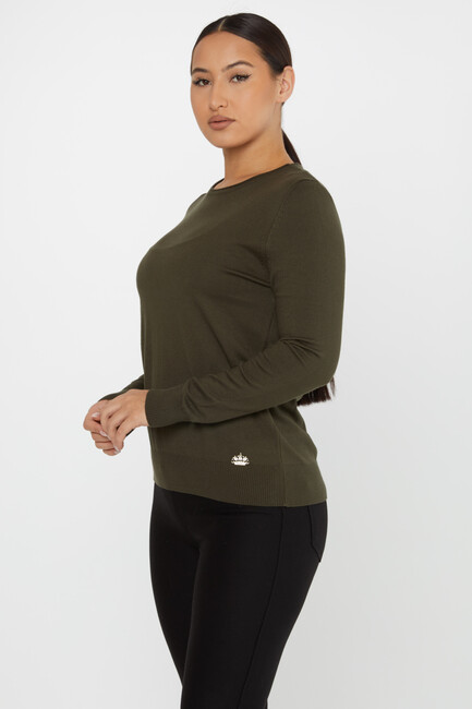 Women's Knitwear Basic Crew Neck Vert - 30899 | KAZEE - Thumbnail