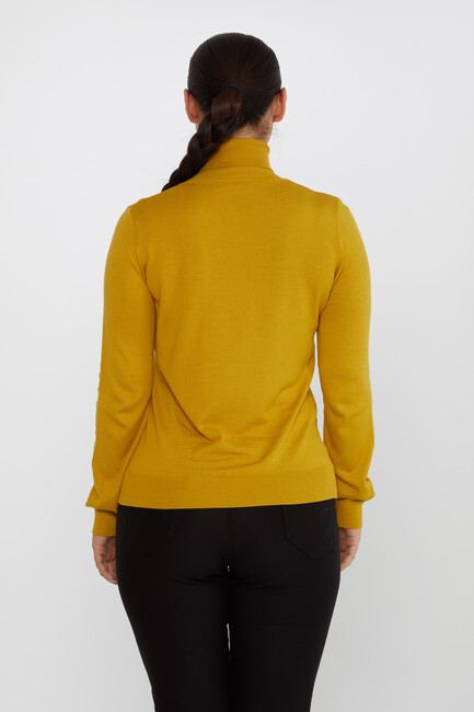 Women's Knitwear Basic Turtleneck Saffron - 11122 | KAZEE - Thumbnail