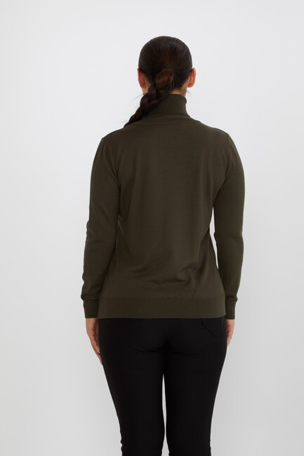 Women's Knitwear Basic Turtleneck Vert - 11122 | KAZEE - Thumbnail