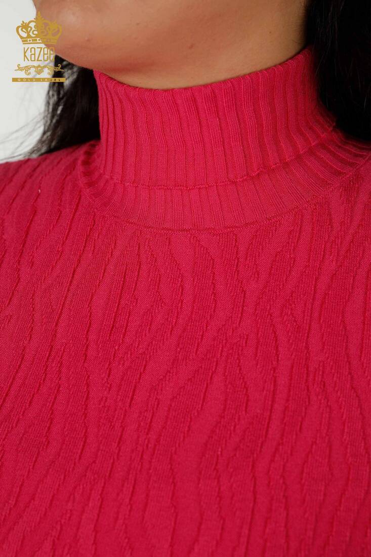 Women's Knitwear Basic Fuchsia - 30290 | KAZEE