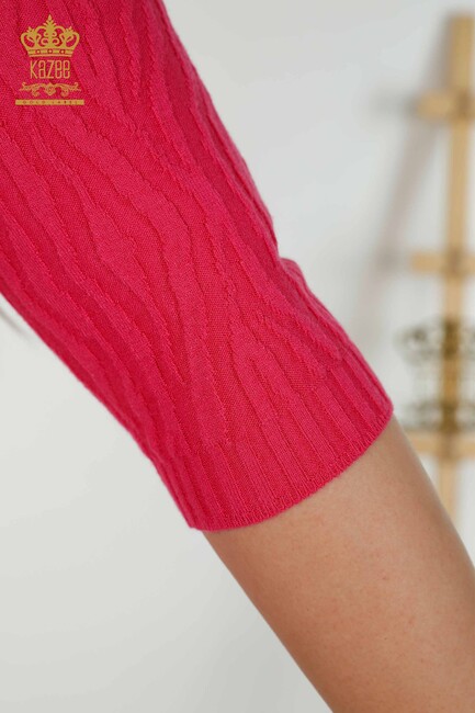 Women's Knitwear Basic Fuchsia - 30290 | KAZEE - Thumbnail