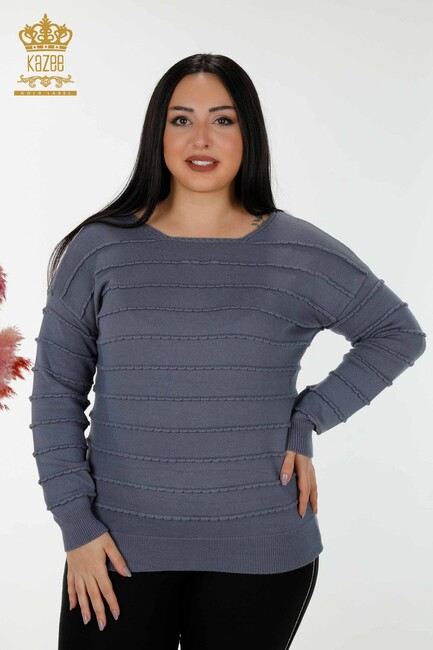 Women's Knitwear Basic Indigo - 30169 | KAZEE - Thumbnail