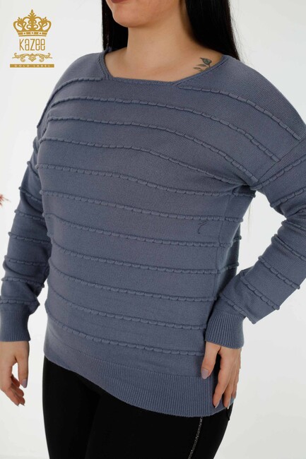 Women's Knitwear Basic Indigo - 30169 | KAZEE - Thumbnail