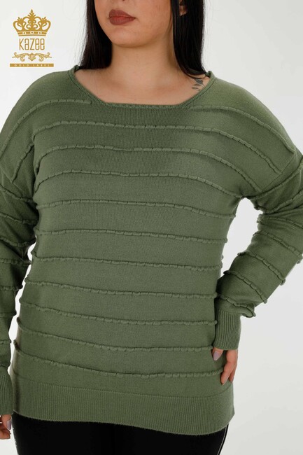 Women's Knitwear Basic Khaki - 30169 | KAZEE - Thumbnail