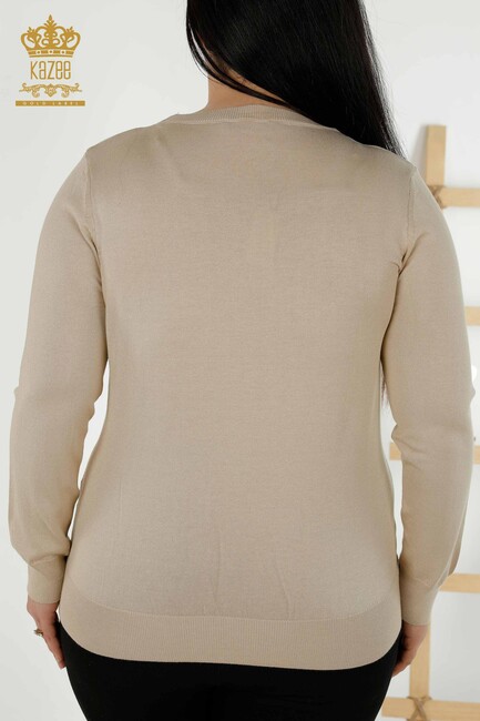 Women's Knitwear Basic Light Beige - 30213 | KAZEE - Thumbnail