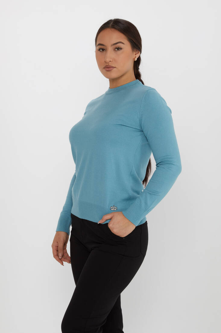 Women's Knitwear Basic Long Sleeve Mint - 31574 | KAZEE