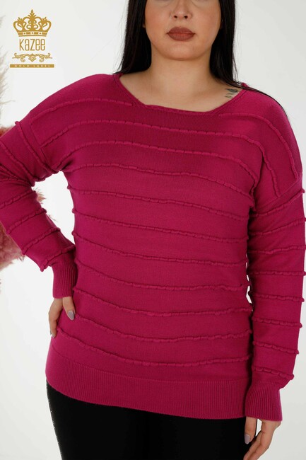 Women's Knitwear Basic Purple - 30169 | KAZEE - Thumbnail