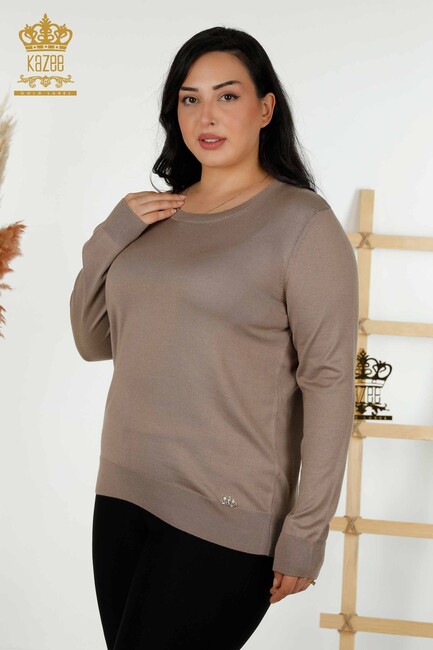 Women's Knitwear Basic Mink - 30213 | KAZEE - Thumbnail