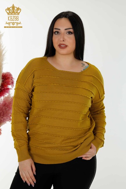 Women's Knitwear Basic Mustard - 30169 | KAZEE - Thumbnail