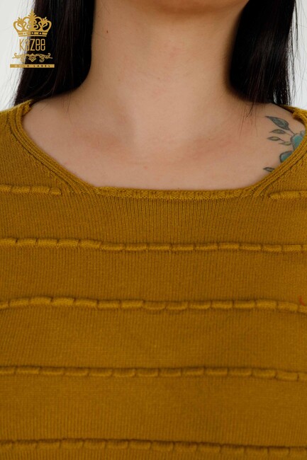 Women's Knitwear Basic Mustard - 30169 | KAZEE - Thumbnail