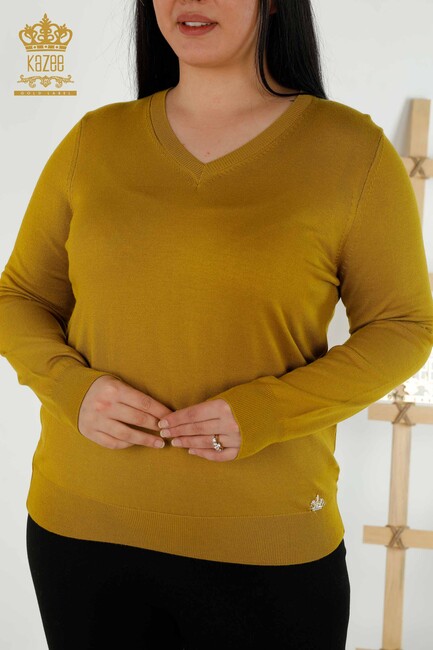 Women's Knitwear Basic Mustard - 30181 | KAZEE - Thumbnail