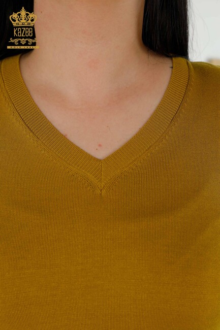 Women's Knitwear Basic Mustard - 30181 | KAZEE - Thumbnail