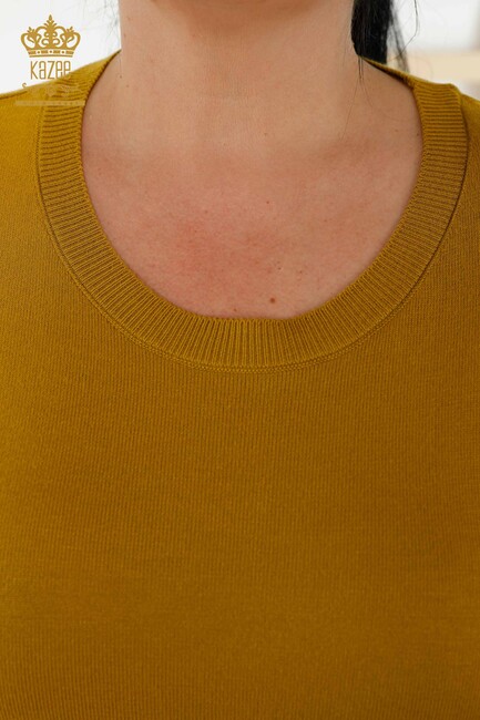 Women's Knitwear Basic Mustard - 30213 | KAZEE - Thumbnail