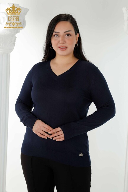 Women's Knitwear Basic Navy - 30181 | KAZEE - Thumbnail