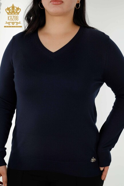 Women's Knitwear Basic Navy - 30181 | KAZEE - Thumbnail