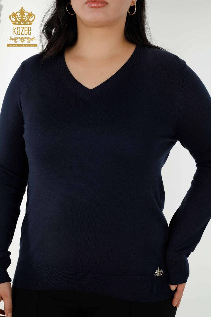 Women's Knitwear Basic Navy - 30181 | KAZEE