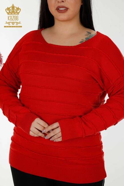 Women's Knitwear Basic Red - 30169 | KAZEE - Thumbnail