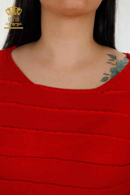 Women's Knitwear Basic Red - 30169 | KAZEE - Thumbnail