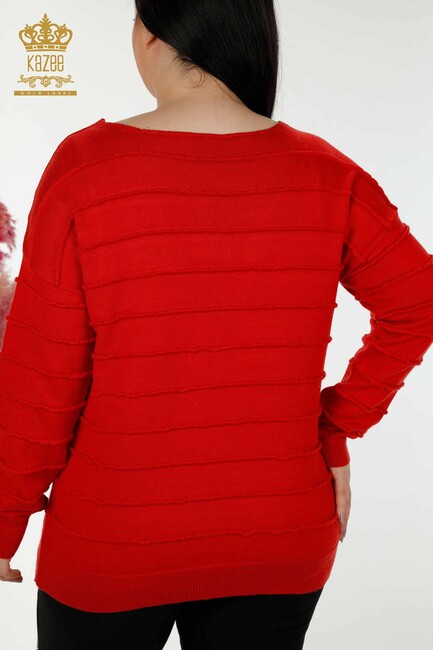 Women's Knitwear Basic Red - 30169 | KAZEE - Thumbnail