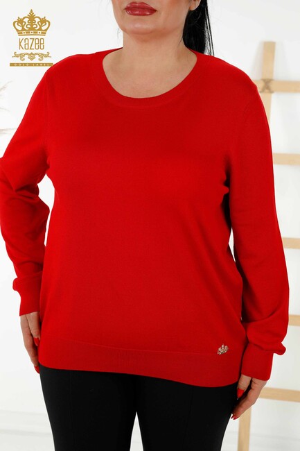 Women's Knitwear Basic Red - 30213 | KAZEE - Thumbnail