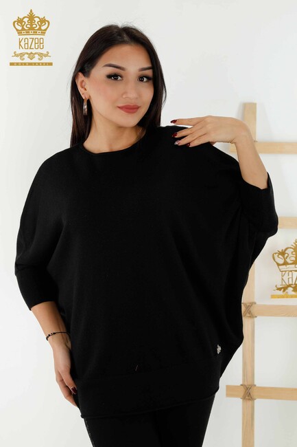 Women's Knitwear Bat Sleeve Black - 30241 | KAZEE - Thumbnail