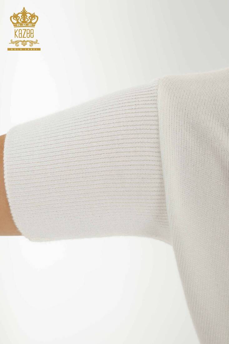 Women's Knitwear Bat Sleeve Ecru - 30241 | KAZEE