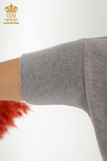 Women's Knitwear Bat Sleeve Gray - 30241 | KAZEE - Thumbnail