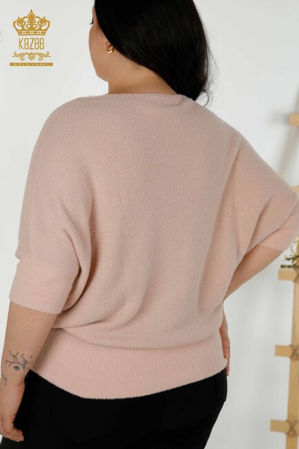 Women's Knitwear Bat Sleeve Powder - 30293 | KAZEE - Thumbnail