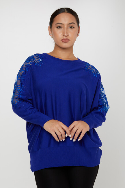 Women's Knitwear Bat Sleeve Saxe - 30767 | KAZEE - Thumbnail