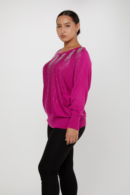 Women's Knitwear Batwing Sleeve Fuchsia - 30675 | KAZEE - Thumbnail