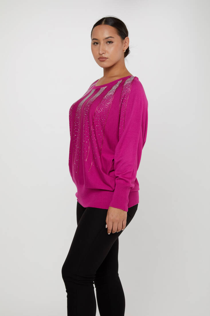 Women's Knitwear Batwing Sleeve Fuchsia - 30675 | KAZEE