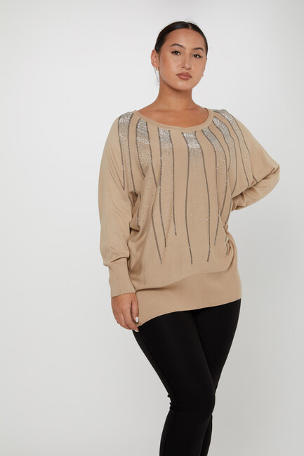 Women's Knitwear Bat Sleeve Mink - 30675 | KAZEE - Thumbnail