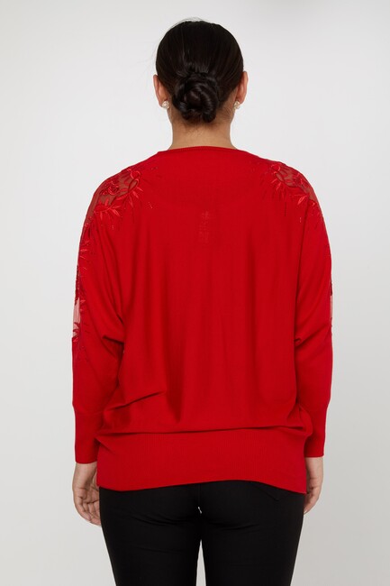 Women's Knitwear Batwing Sleeve Red - 30767 | KAZEE - Thumbnail