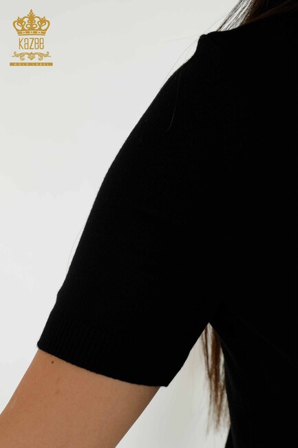 Women's Knitwear Crew Neck Black - 15943 | KAZEE - Thumbnail