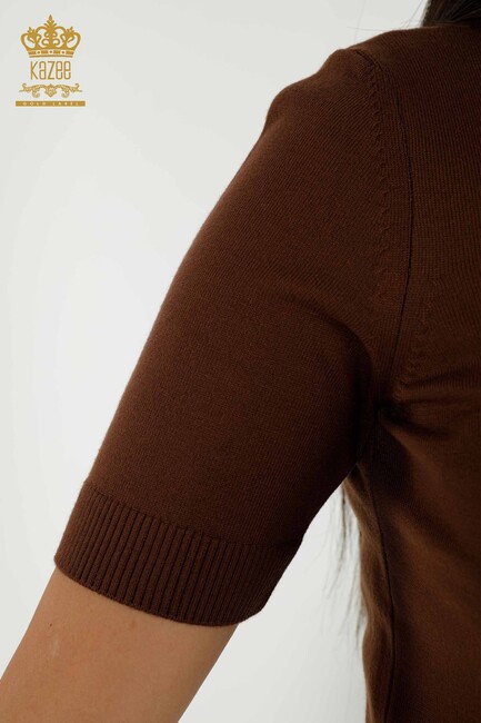 Women's Knitwear Crew Neck Brown - 15943 | KAZEE - Thumbnail