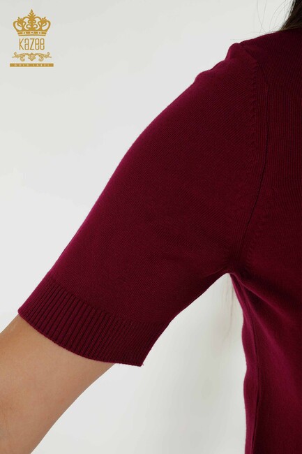 Women's Knitwear Crew Neck Purple - 15943 | KAZEE - Thumbnail