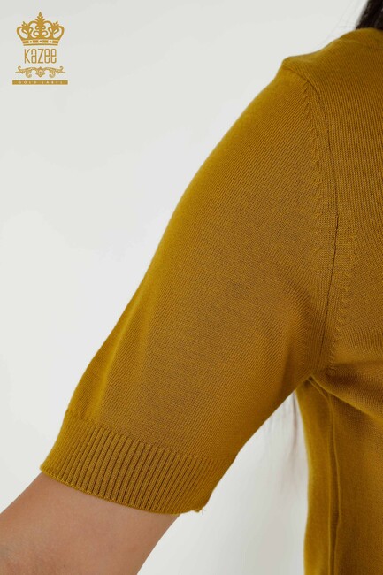 Women's Knitwear Crew Neck Mustard - 15943 | KAZEE - Thumbnail