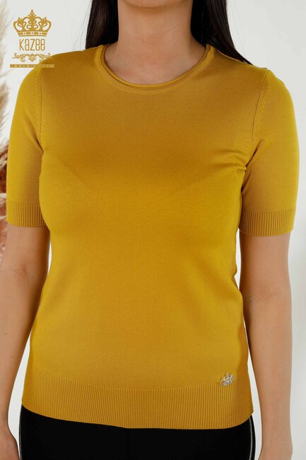 Women's Knitwear Crew Neck Saffron - 15943 | KAZEE - Thumbnail