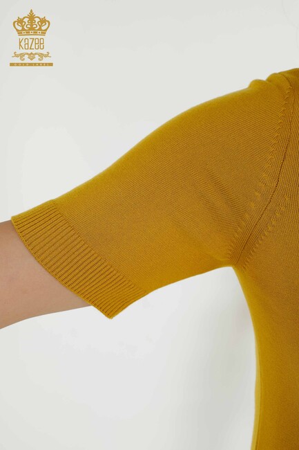 Women's Knitwear Crew Neck Saffron - 15943 | KAZEE - Thumbnail