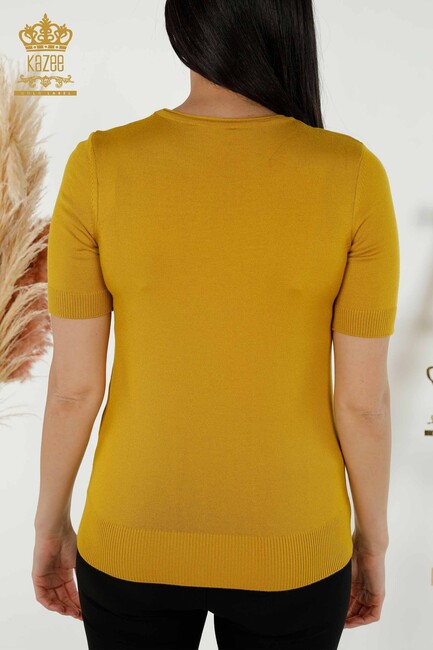 Women's Knitwear Crew Neck Saffron - 15943 | KAZEE - Thumbnail